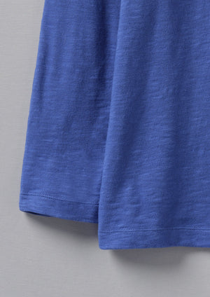 Lia Garment Dyed Boat Neck Tee | Cobalt