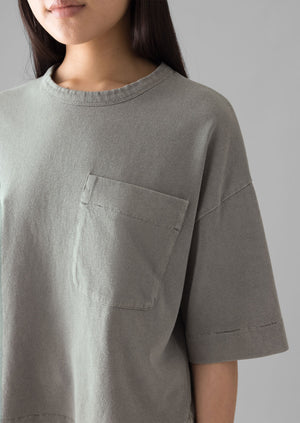 Mineral Dyed Cotton Boxy Tee | Carbon