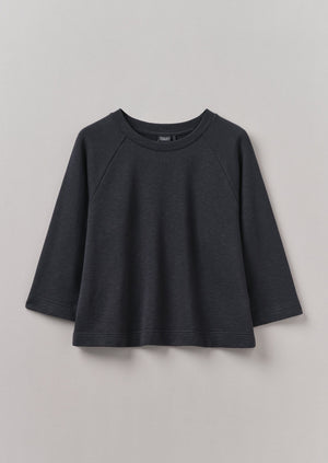 Loopback Cotton Jersey Sweater | Slate