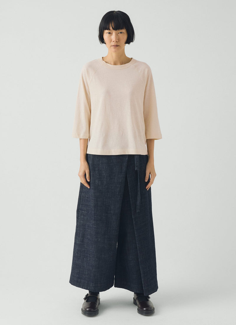 Cotton Hemp Raglan Tee | Ecru