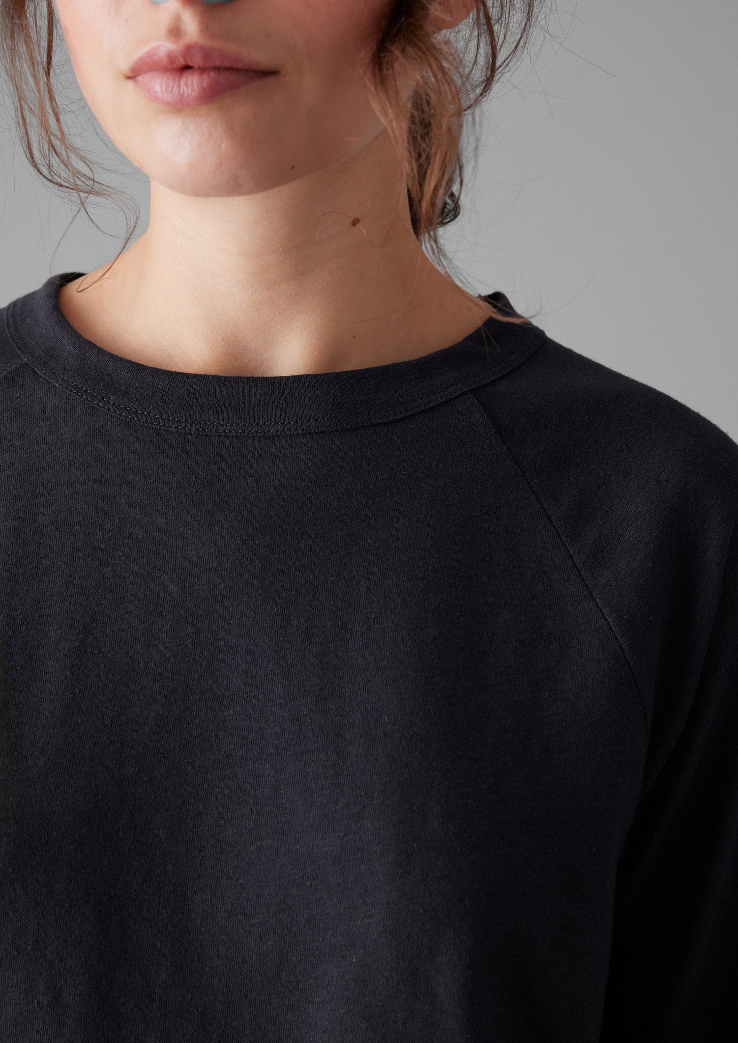 Cotton Hemp Raglan Tee | Slate