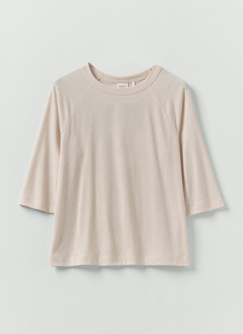 Cotton Hemp Raglan Tee | Ecru