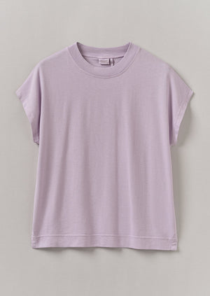 Rib Neck Sleeveless Tee | Wood Lilac