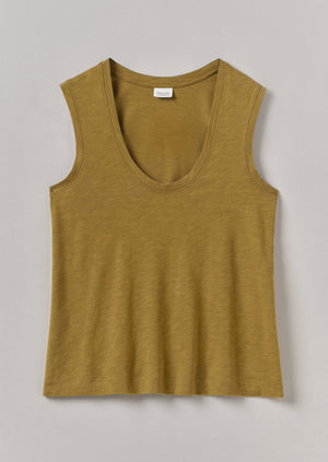 Cotton Sleeveless Tee | Leaf