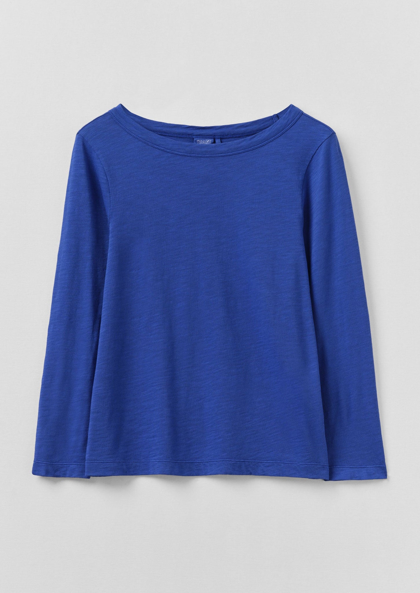 Lia Garment Dyed Boat Neck Tee | Smalt