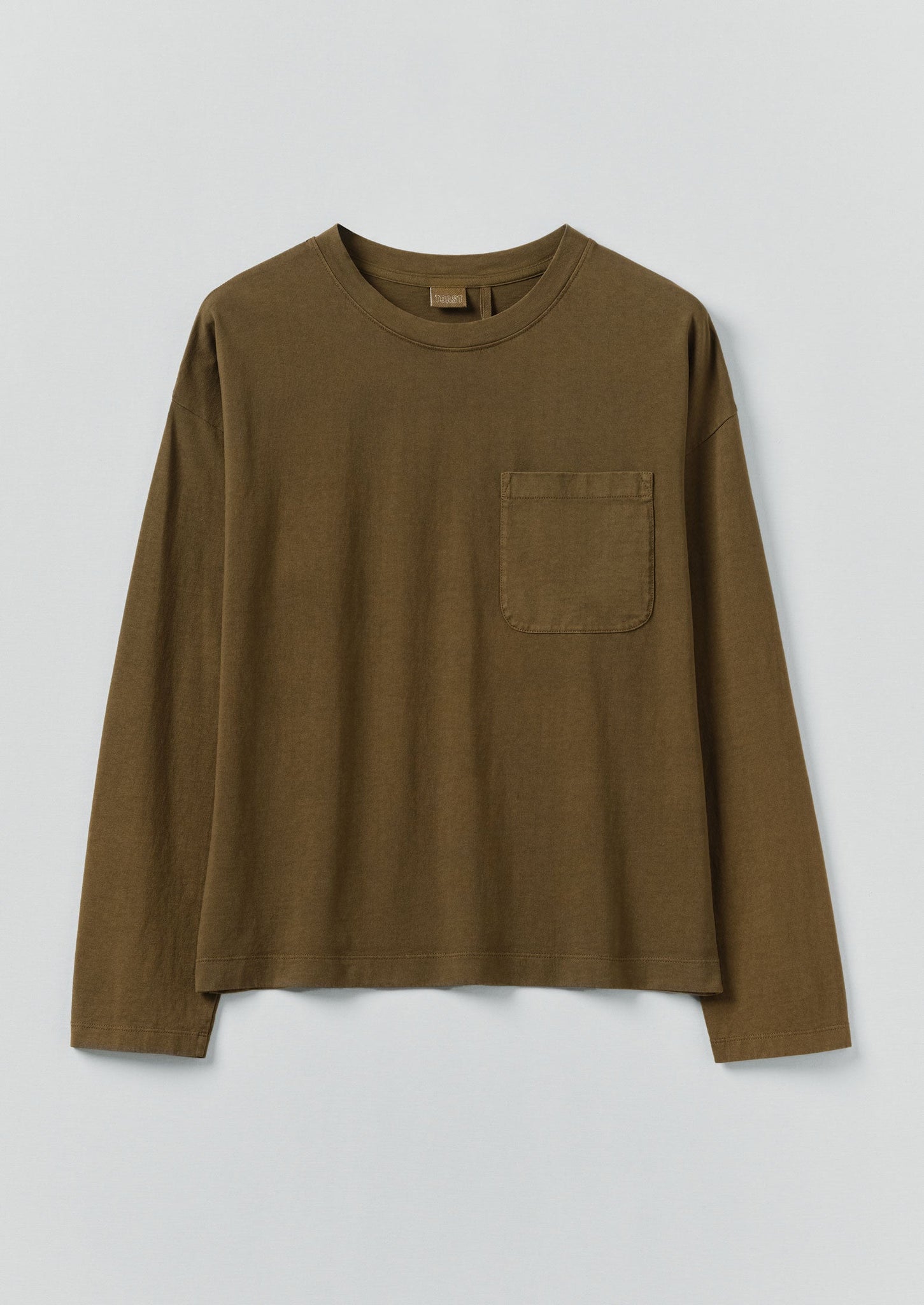 Patch Pocket Cotton Tee | Brass