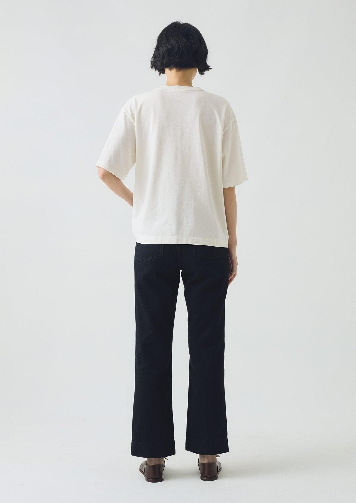 Short Sleeve Cotton Tee | Paper White