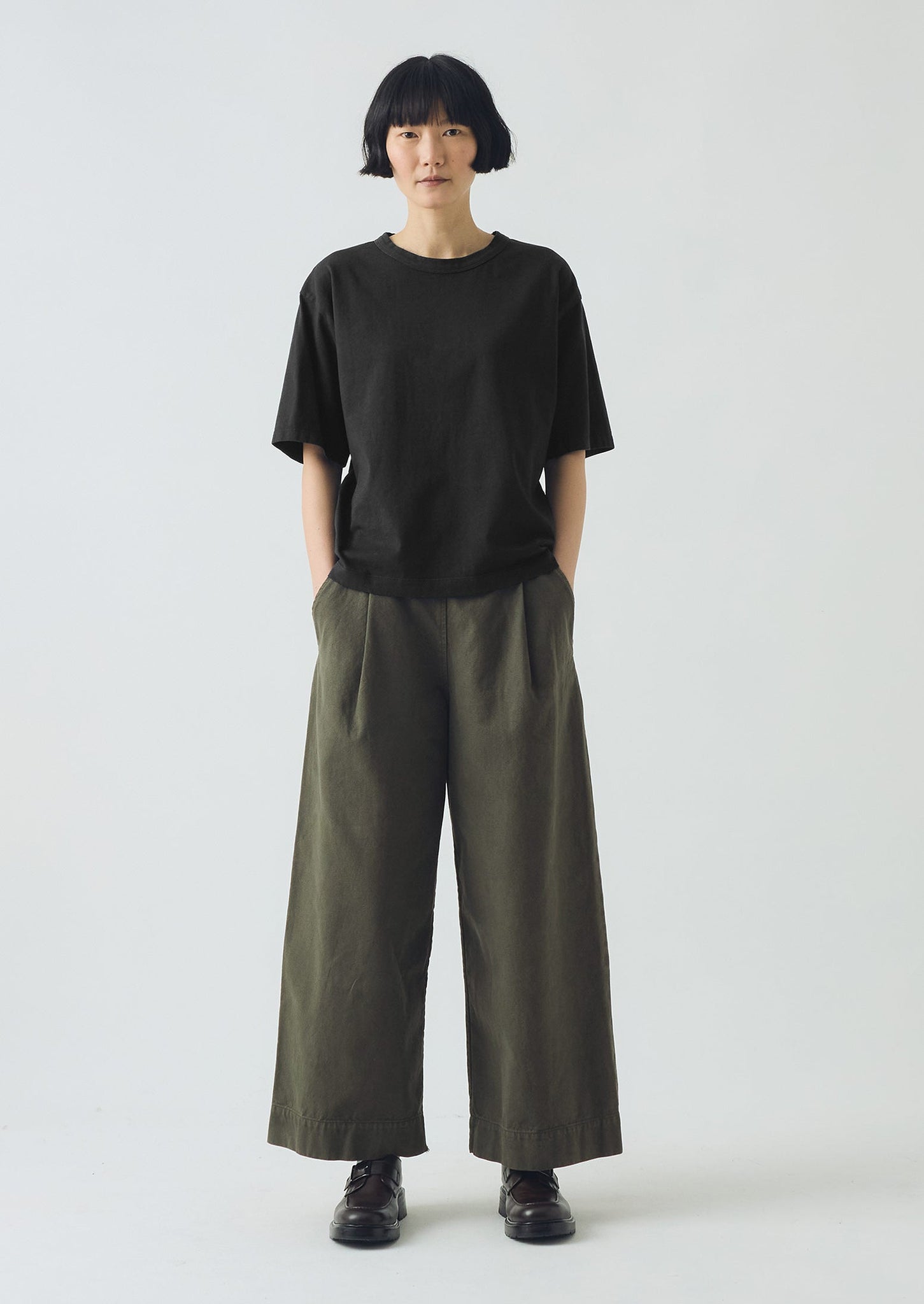 Short Sleeve Cotton Tee | Dark Charcoal