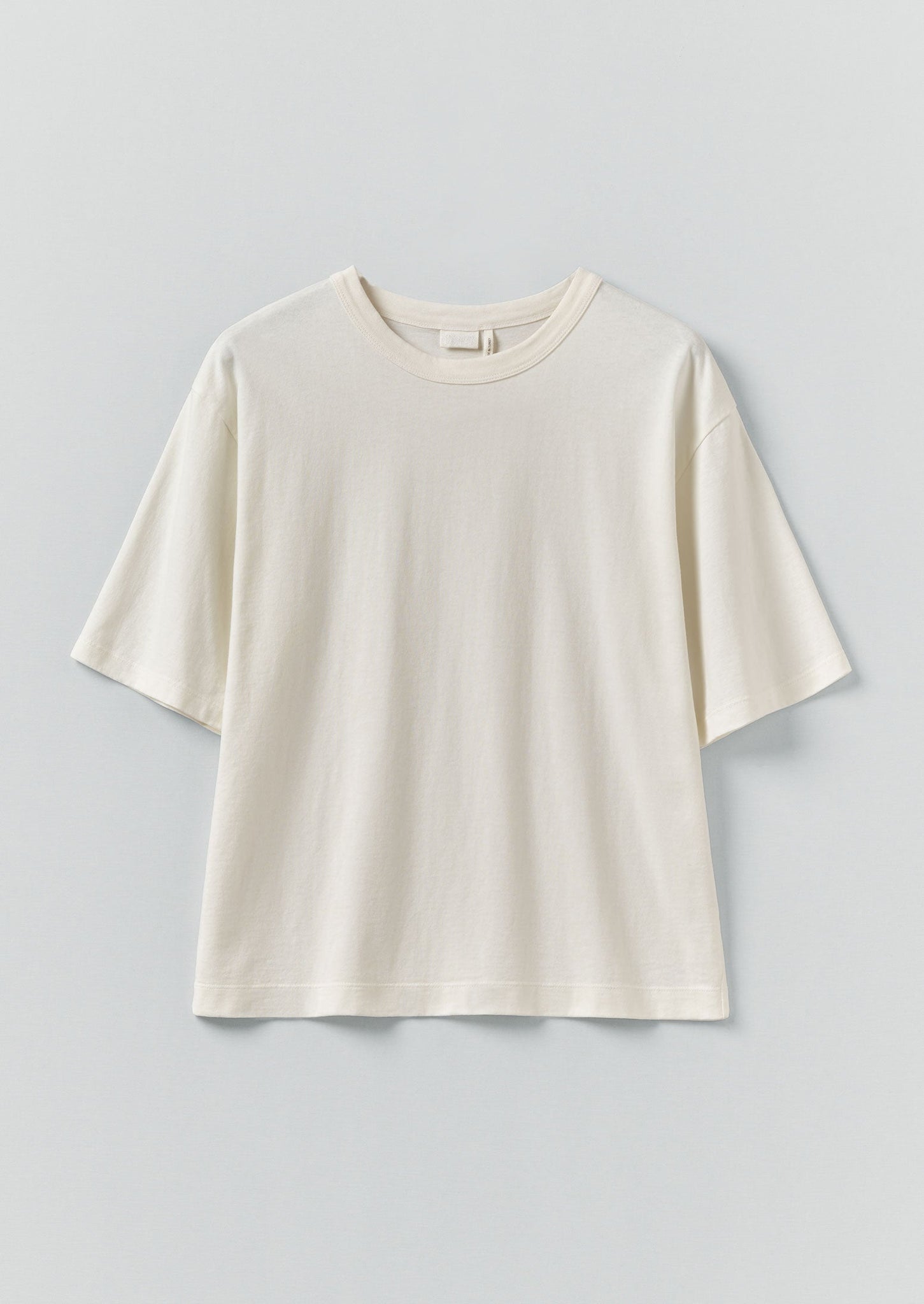 Short Sleeve Cotton Tee | Paper White