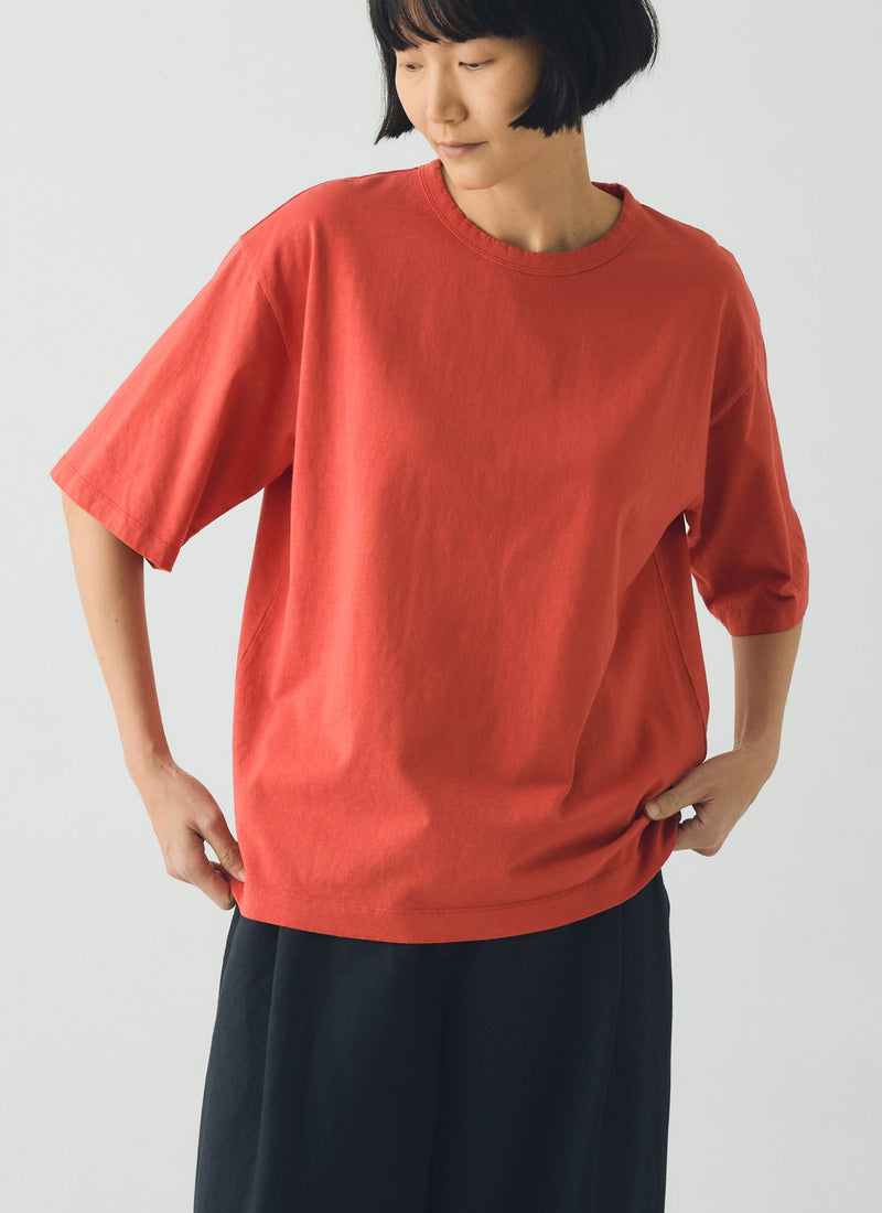 Short Sleeve Cotton Tee | Red Pitaya