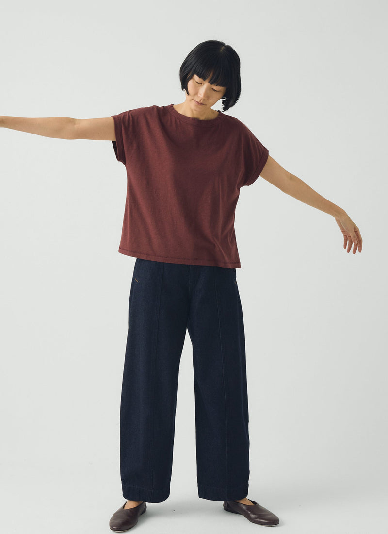 Alda Cotton Easy Tee | Radicchio