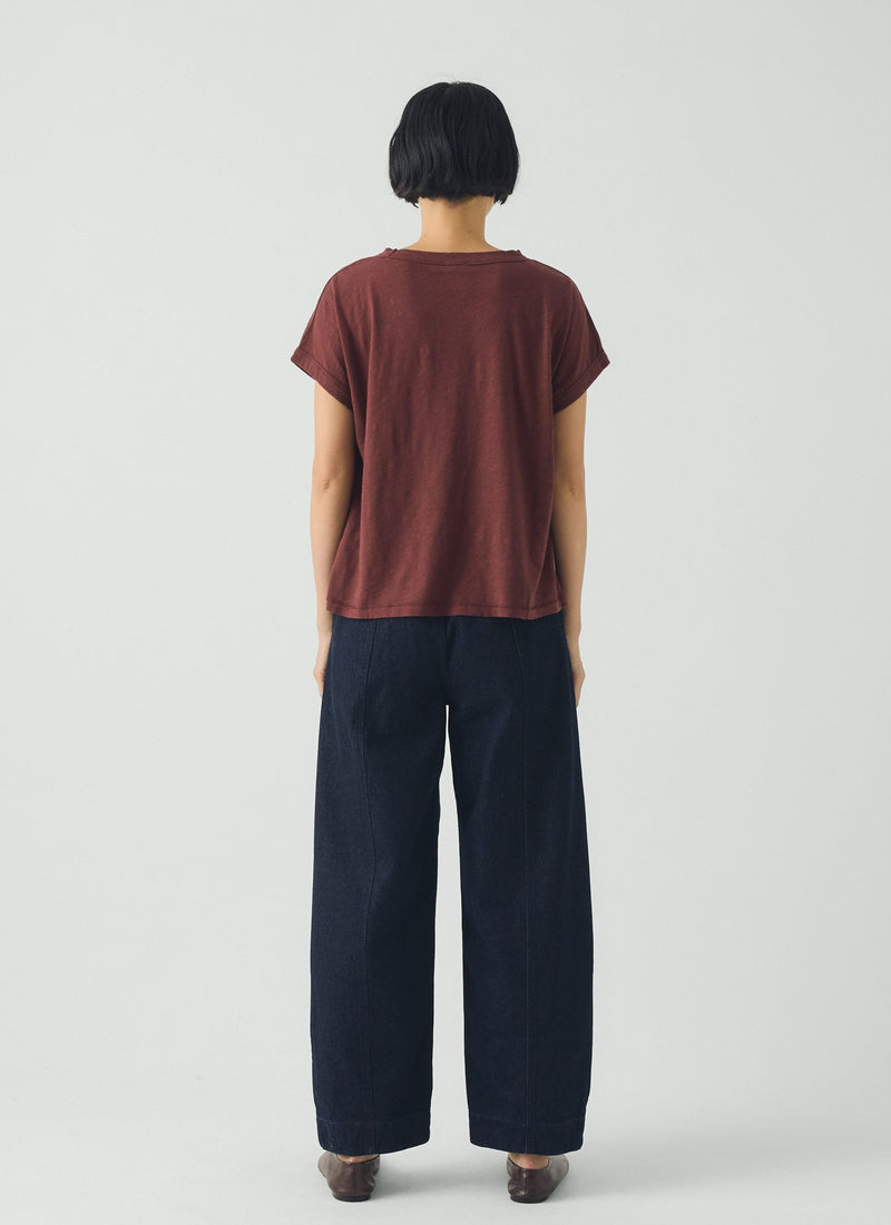Alda Cotton Easy Tee | Radicchio