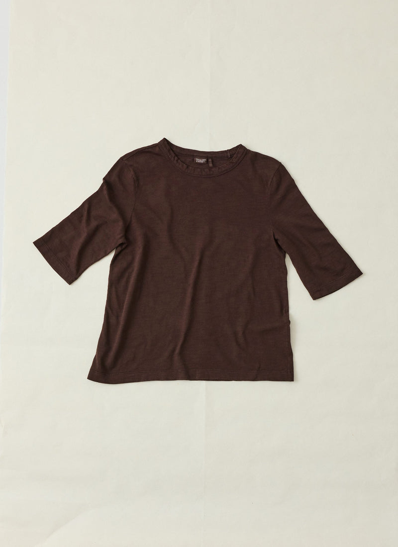 Cleo Garment Dyed Cotton Tee | Rich Earth