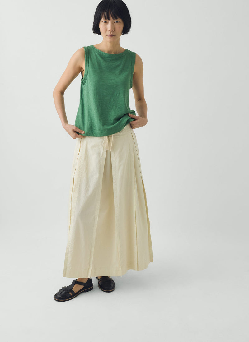 Sian Garment Dyed Cotton Tank Top | Hunter Green
