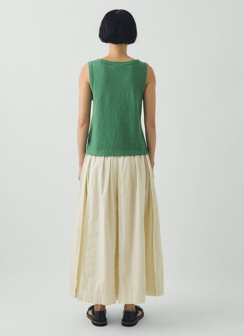 Sian Garment Dyed Cotton Tank Top | Hunter Green
