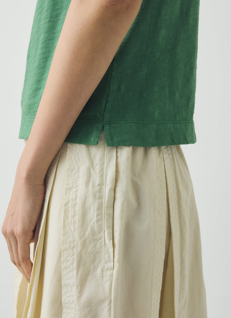 Sian Garment Dyed Cotton Tank Top | Hunter Green
