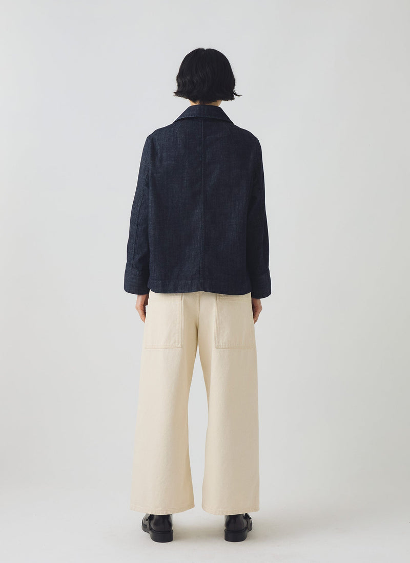 Wide Sleeve Indigo Denim Jacket | Indigo