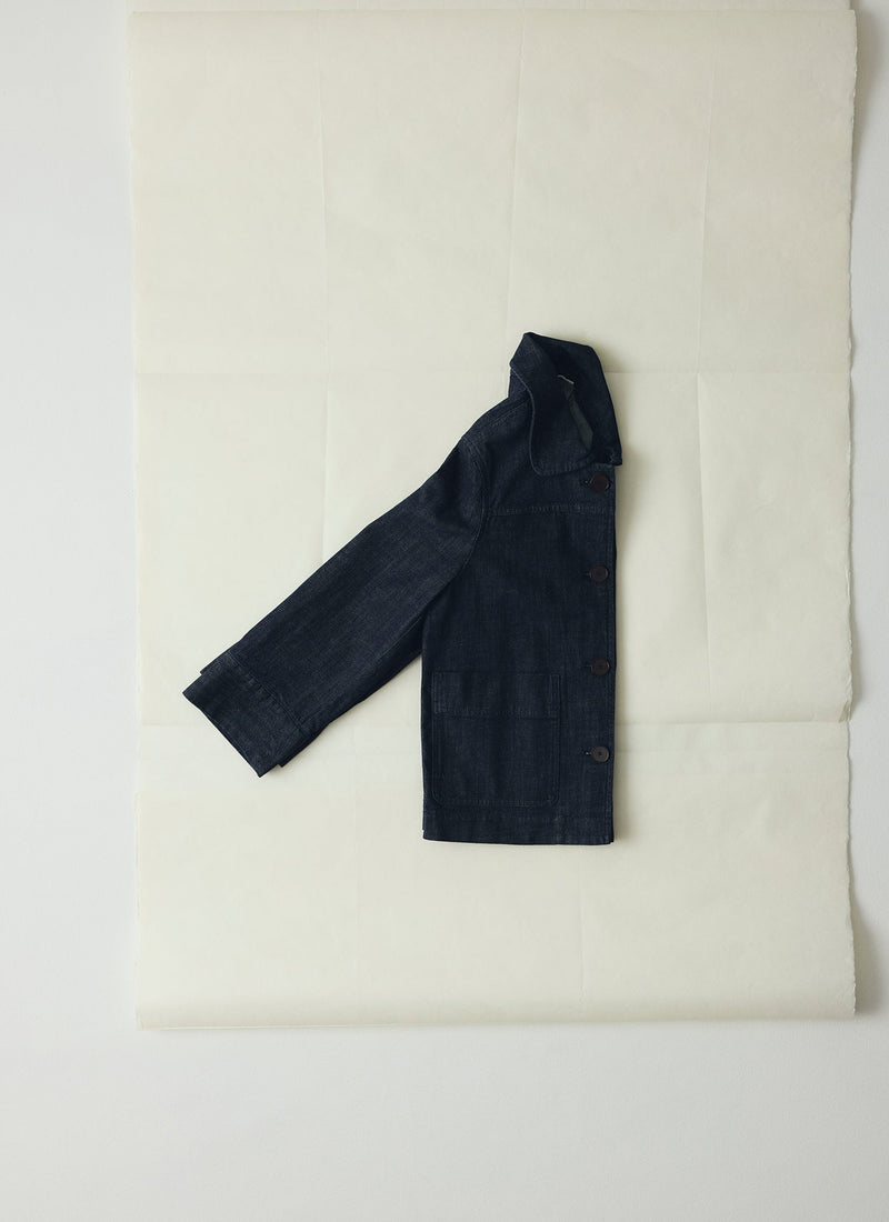 Wide Sleeve Indigo Denim Jacket | Indigo