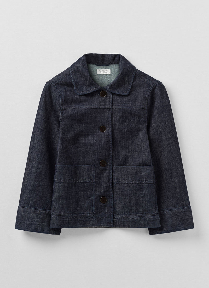 Wide Sleeve Indigo Denim Jacket | Indigo