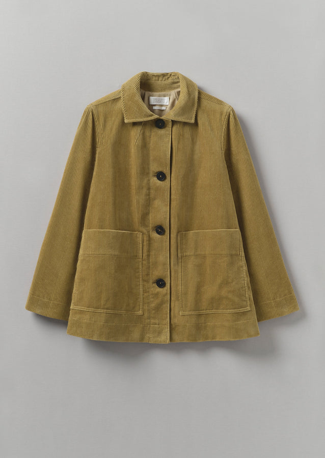 Patch Pocket Organic Cord Jacket | Golden Sand