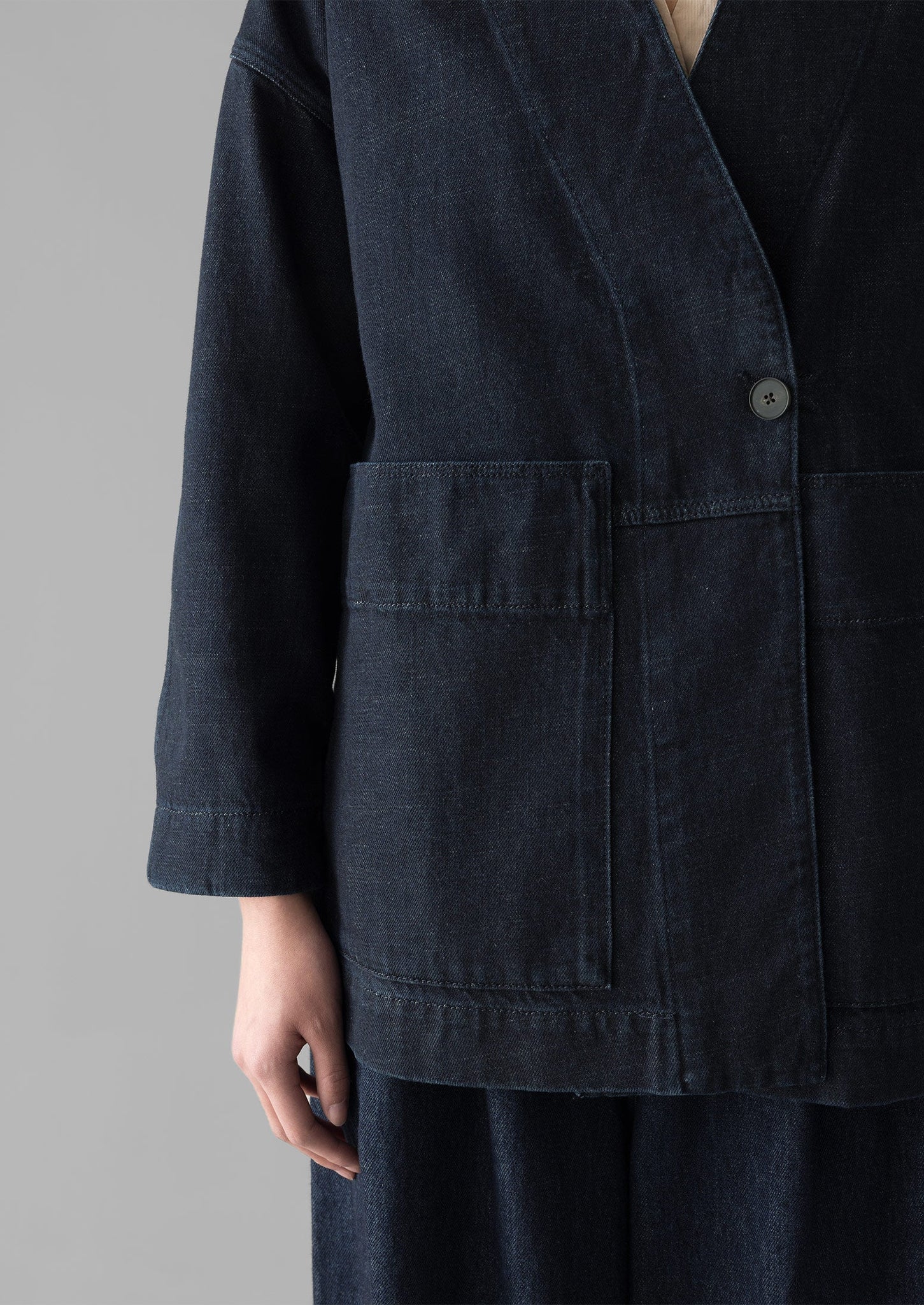 Indigo Denim Wrap Jacket | Indigo