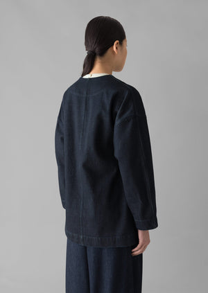 Indigo Denim Wrap Jacket | Indigo