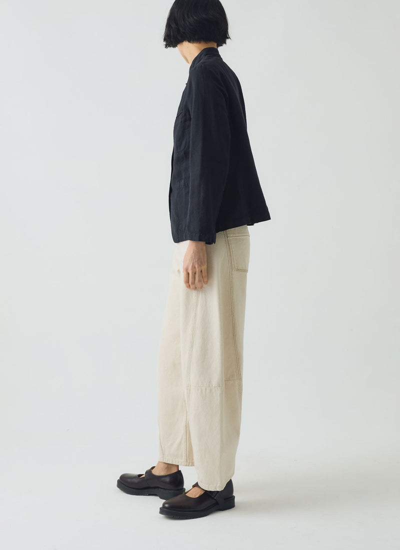 Cotton Linen Neat Jacket | Slate