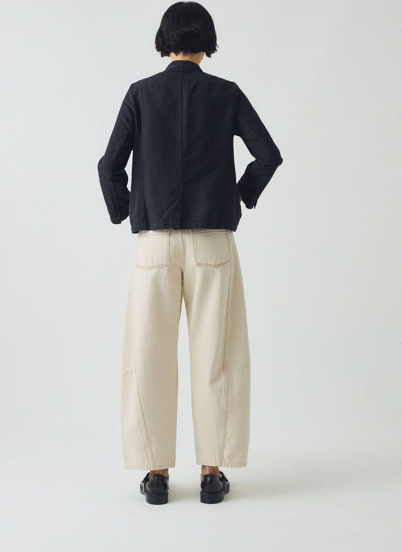 Cotton Linen Neat Jacket | Slate