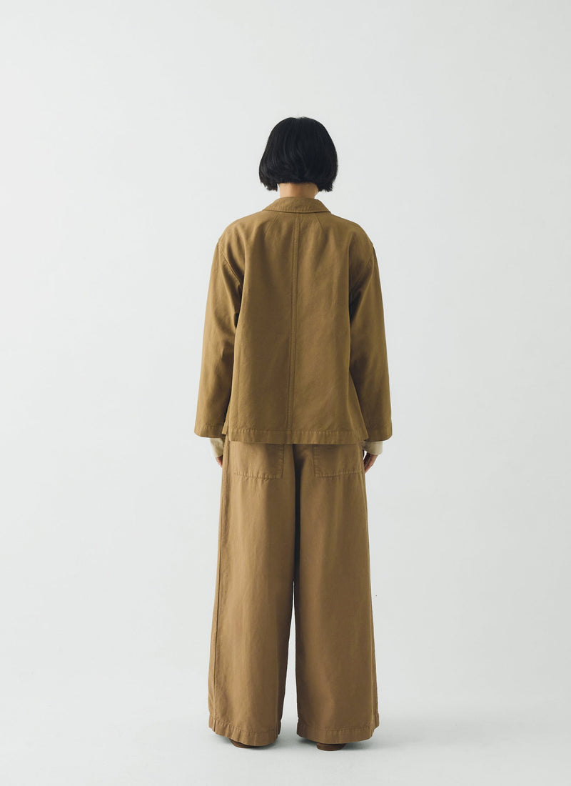 Cotton Linen Twill Jacket | Warm Sand