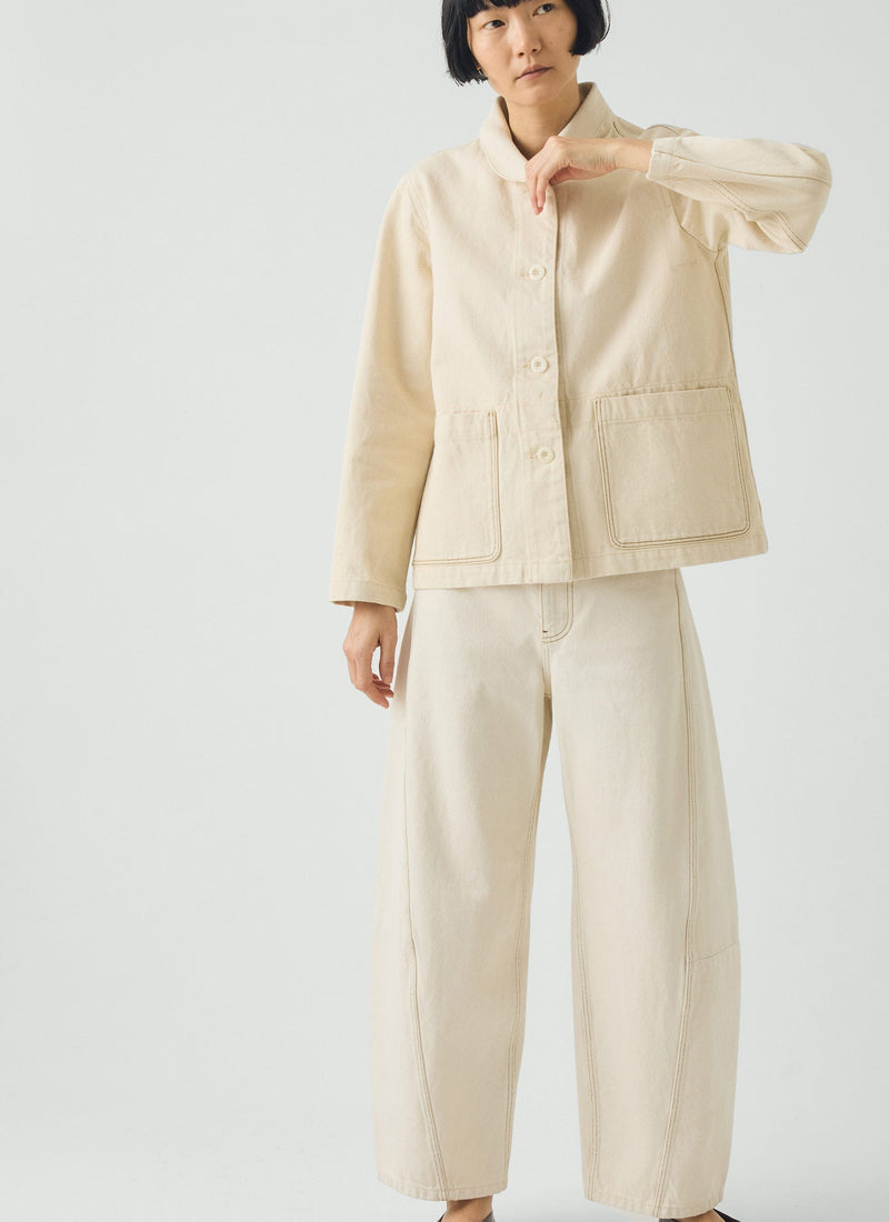 Hal Ecru Denim Workwear Jacket | Ecru