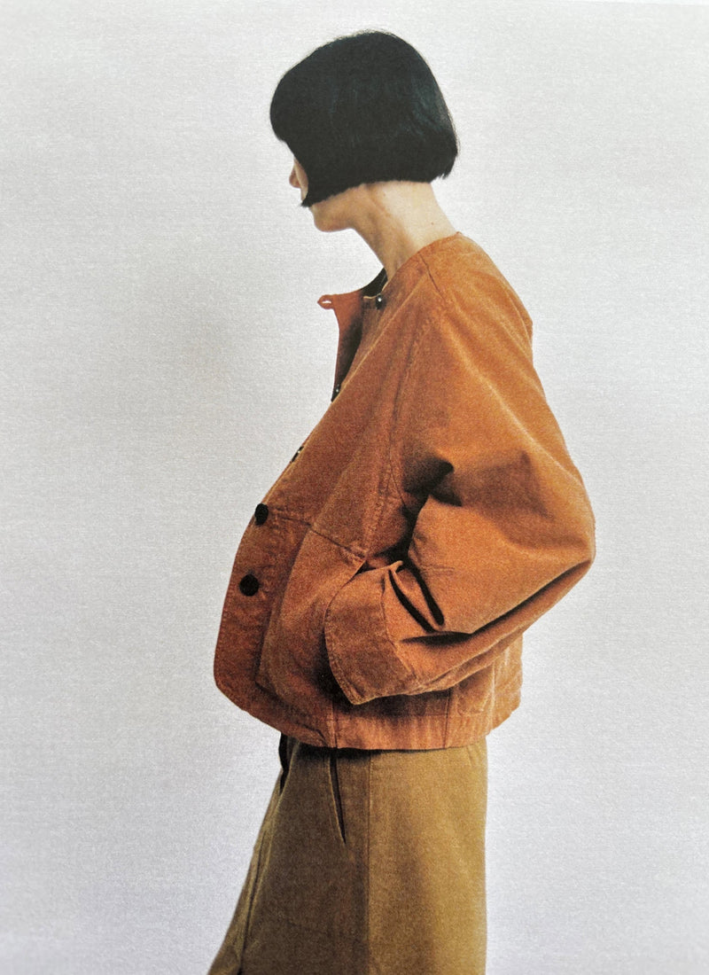 Sculpted Brushed Cotton Canvas Jacket | Brown Anise