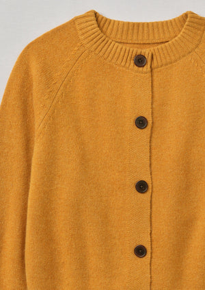 Eden Wool Cashmere Raglan Cardigan | Ginger Melange