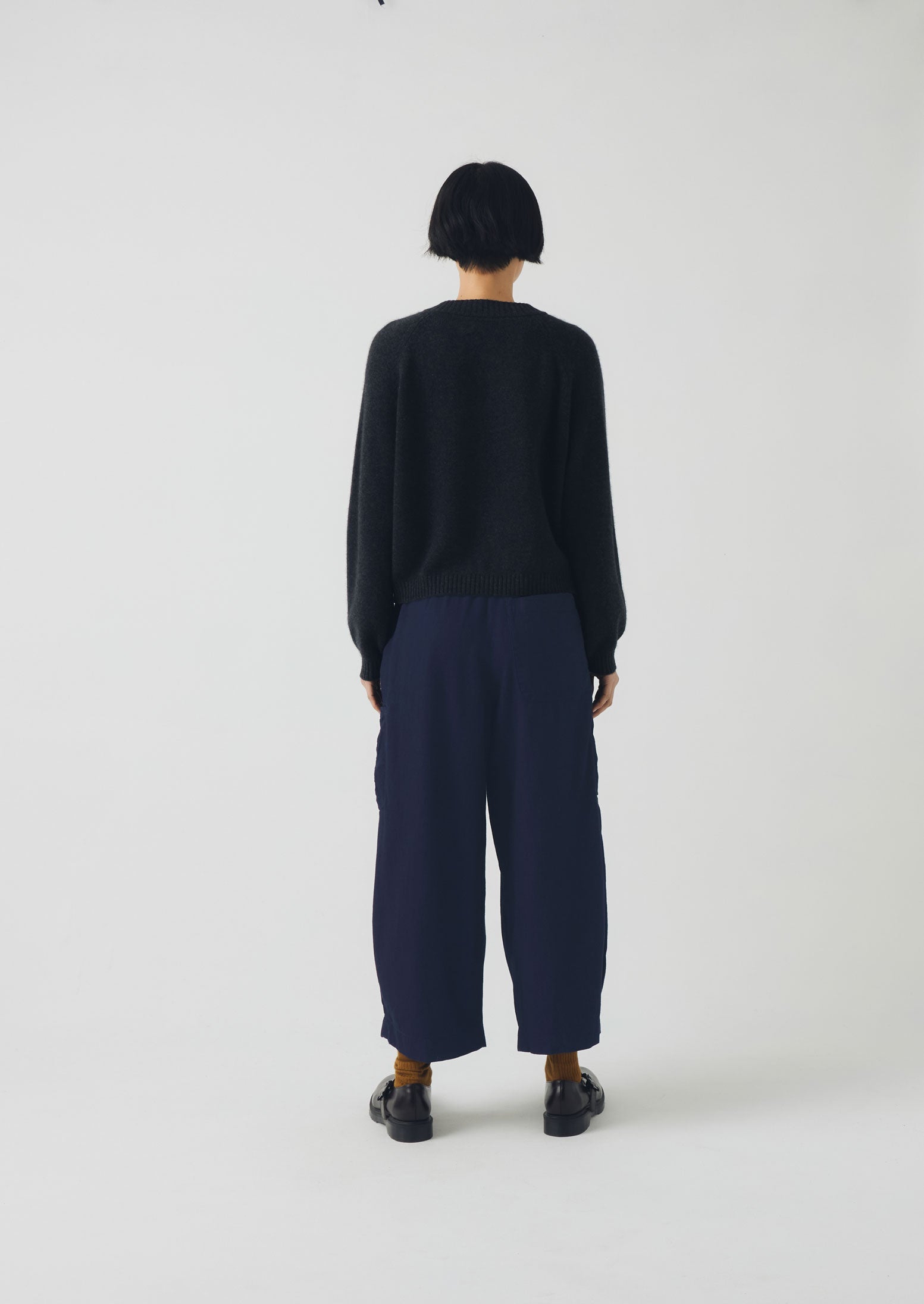 Eden Wool Cashmere Raglan Cardigan | Charcoal | TOAST