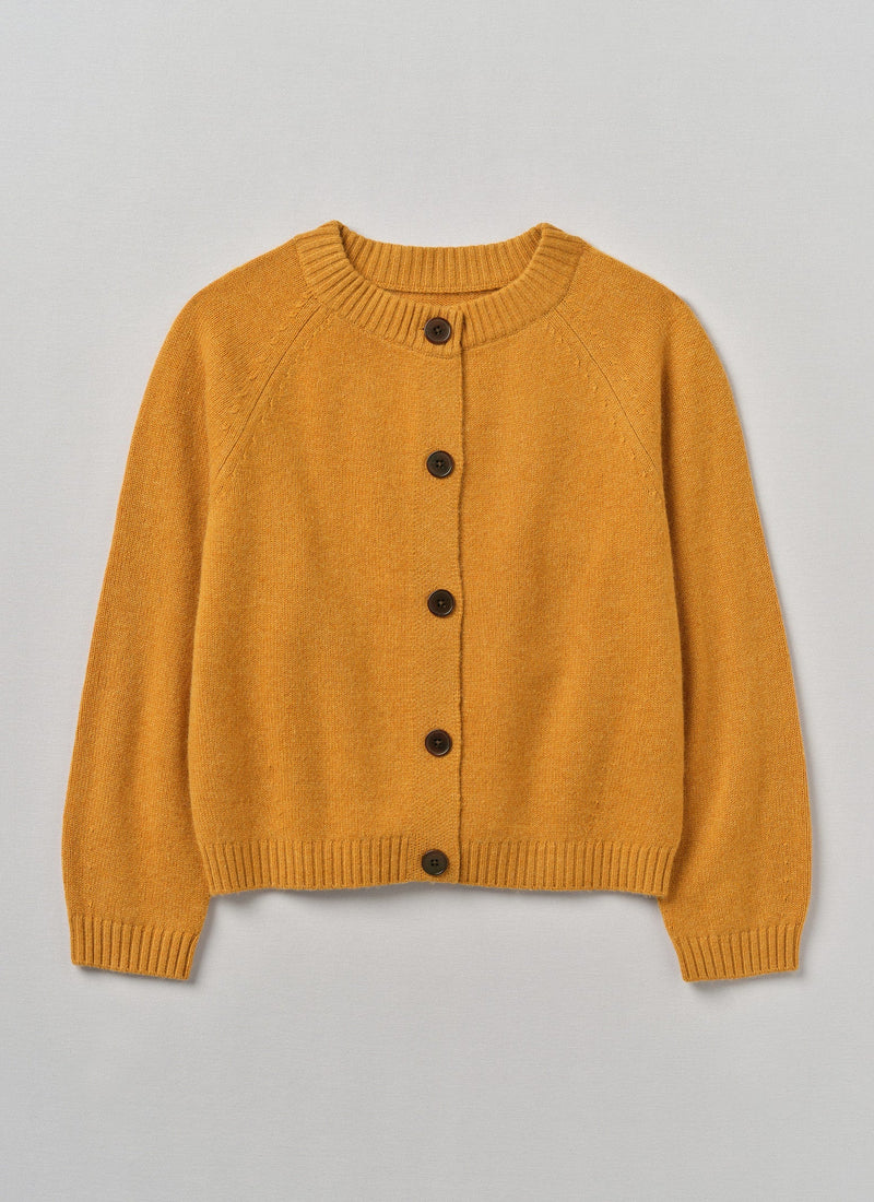 Eden Wool Cashmere Raglan Cardigan | Ginger Melange