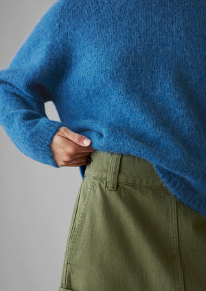 Lofty Alpaca Blend Sweater | Soft Cornflower