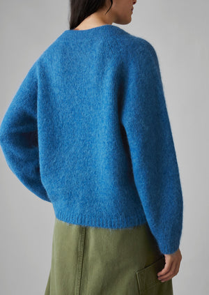 Lofty Alpaca Blend Sweater | Soft Cornflower