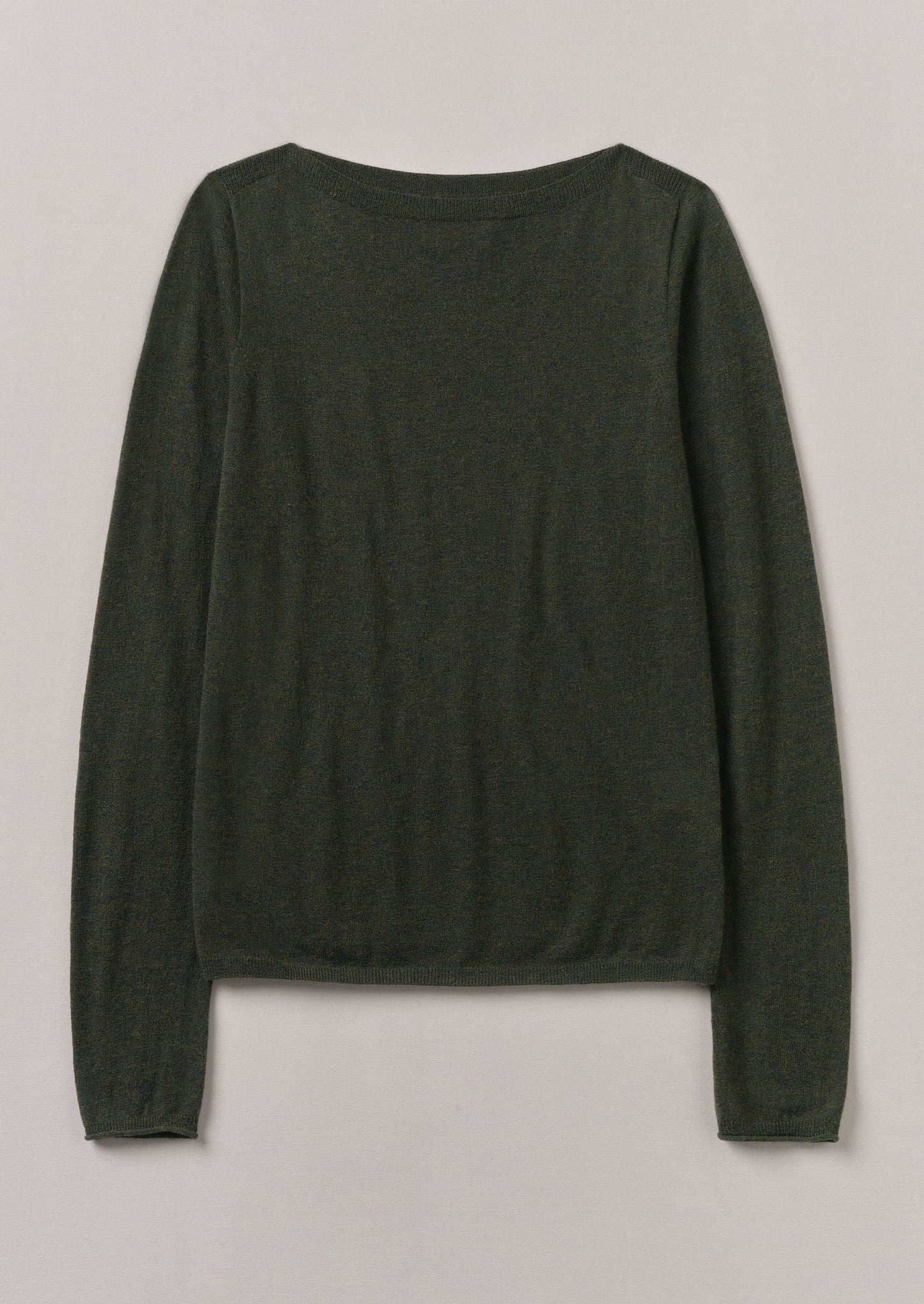 Fine Wool Cashmere Sweater | Green Olive