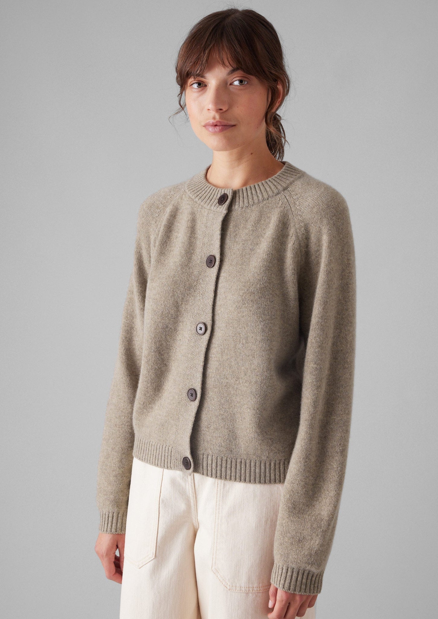 Eden Wool Cashmere Raglan Cardigan | Linseed