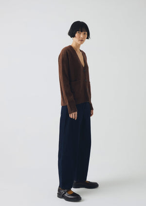 Ffion Wool Cashmere Boxy Cardigan | Pecan