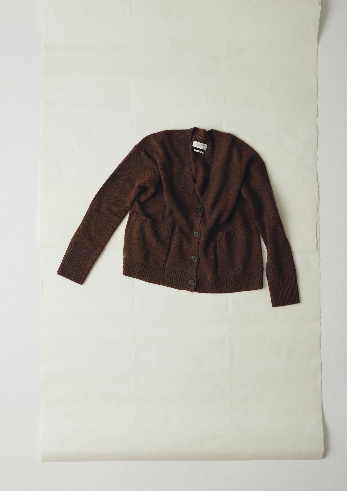 Ffion Wool Cashmere Boxy Cardigan | Pecan