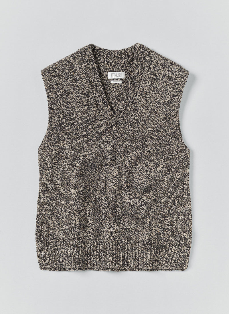 Marled Donegal V Neck Tank | Granite Marl