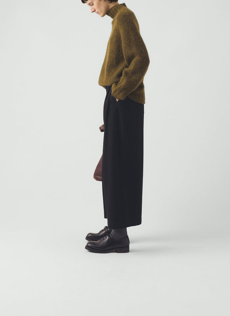 Lofty Alpaca High Neck Sweater | Olive