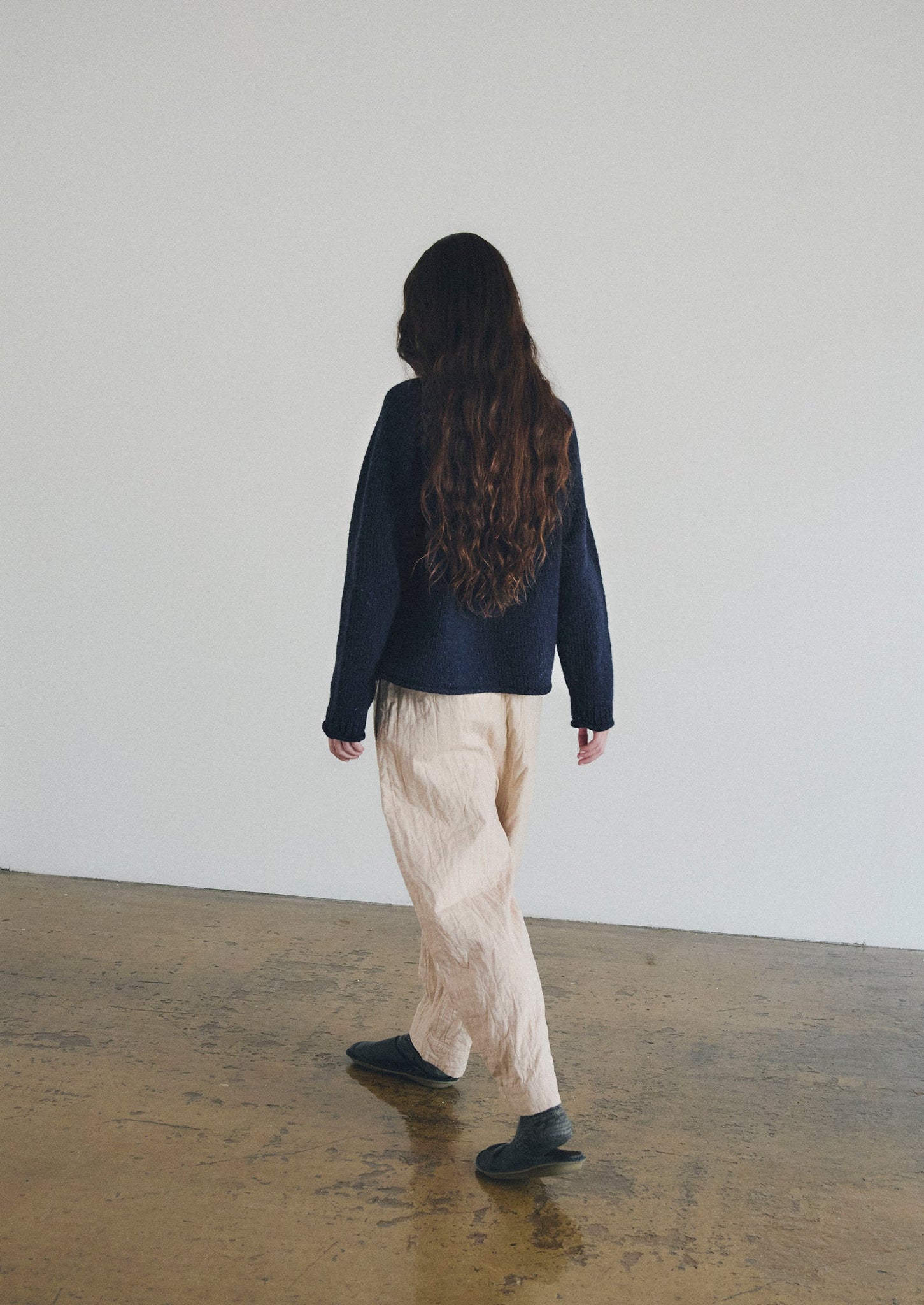 Orla Donegal Wool Sweater | Navy