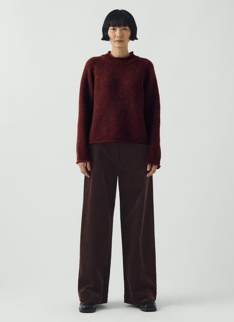 Orla Donegal Wool Sweater | Bordeaux