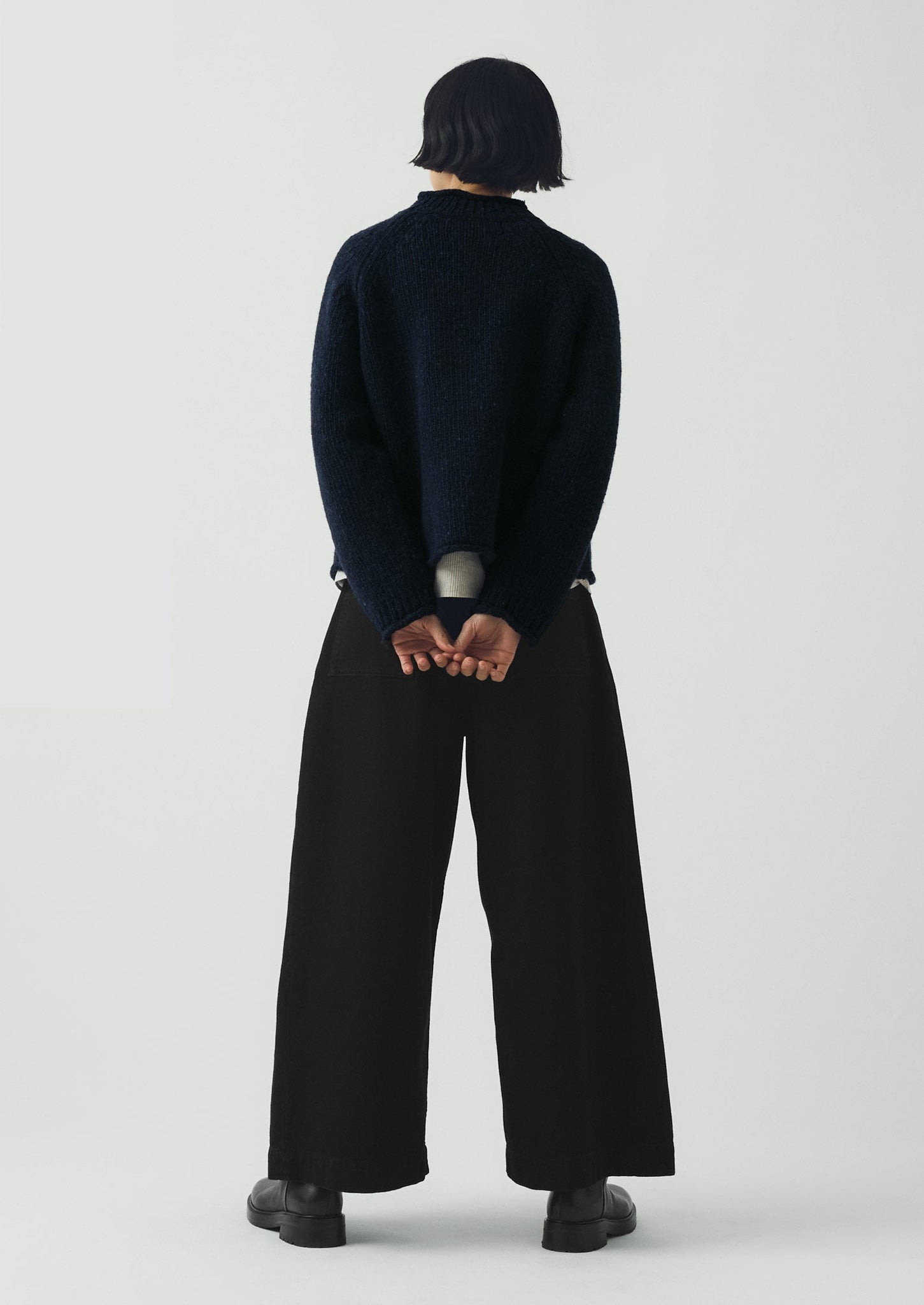 Orla Donegal Wool Sweater | Navy