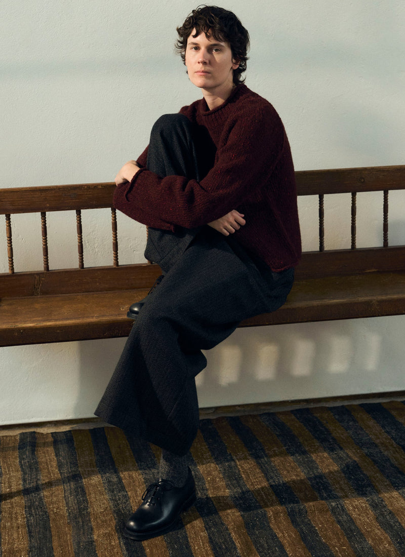 Orla Donegal Wool Sweater | Bordeaux