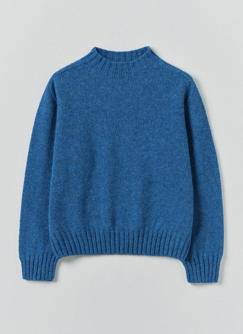 British Wool Sweater | Azure Blue