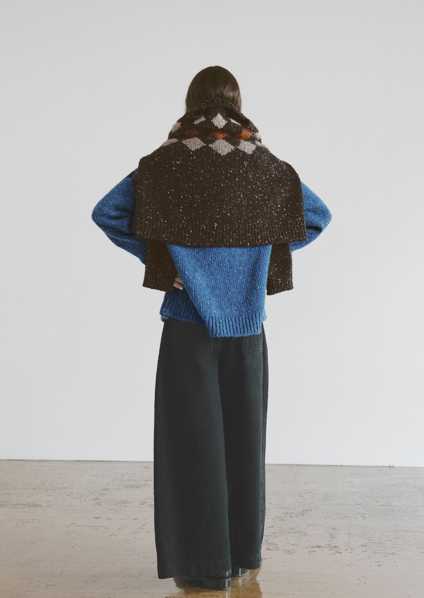 Donegal Diamond Yoke Sweater | Blue Multi