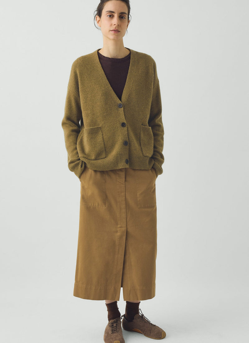 Ffion Wool Cashmere Boxy Cardigan | Golden Pear