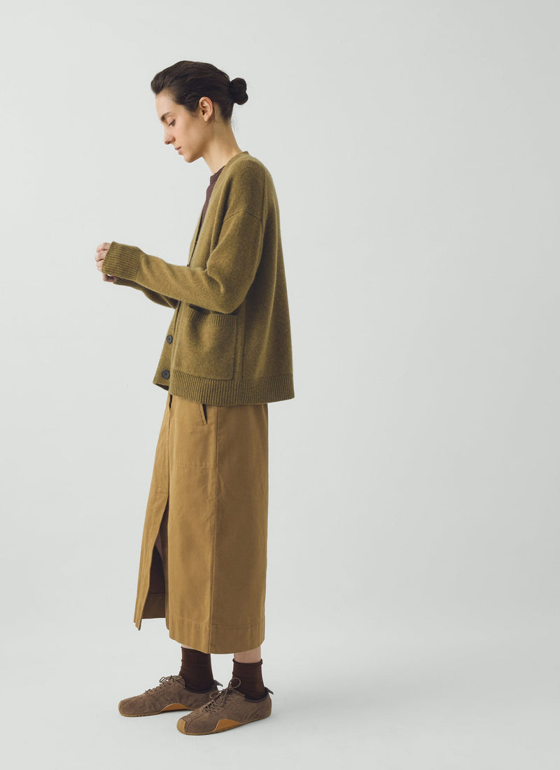 Ffion Wool Cashmere Boxy Cardigan | Golden Pear